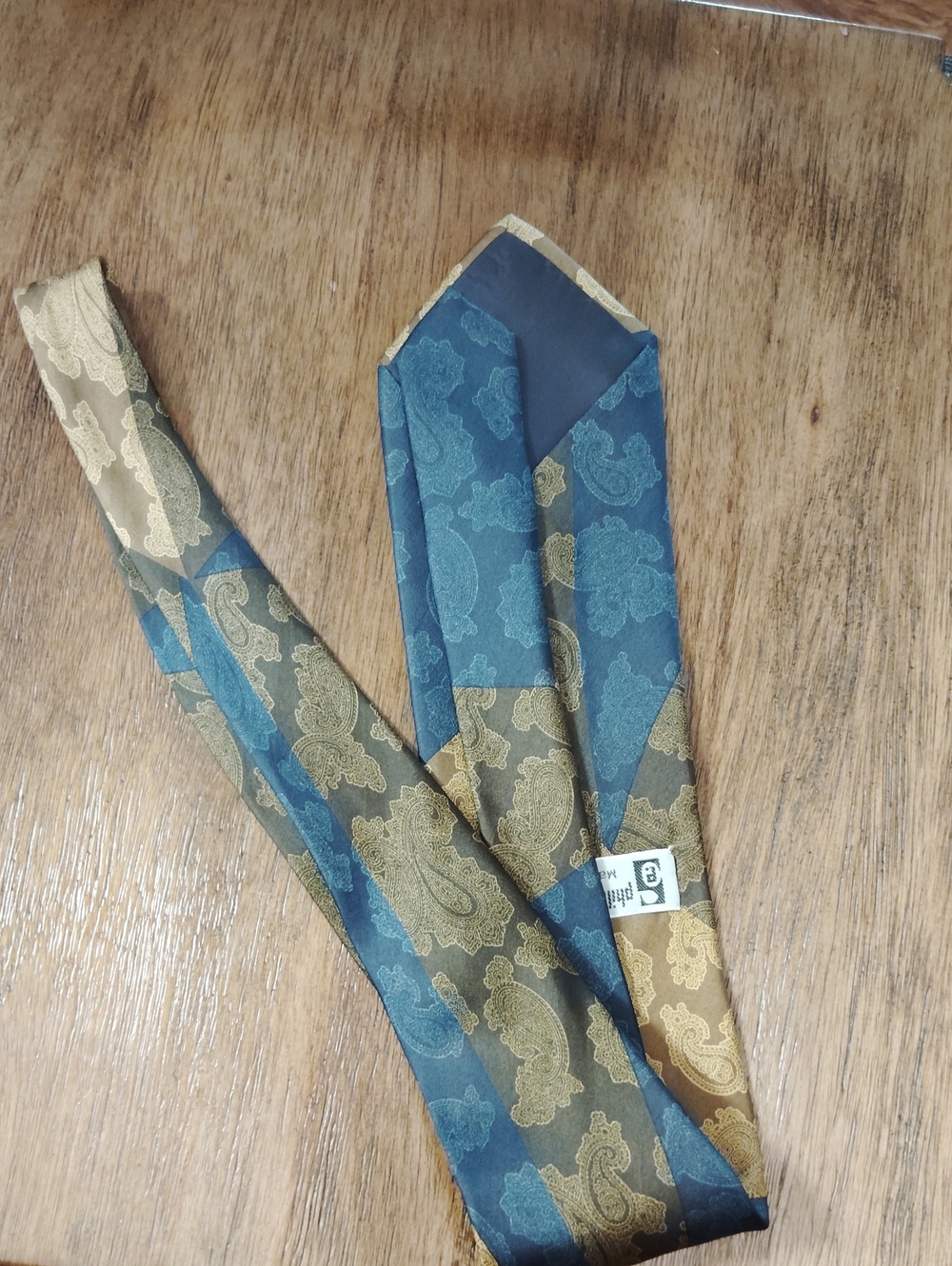 Paisley Silk-Blend Tie in Teal and Gold - Unbranded